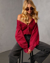 Wild Maple Denim Button Down Shirt