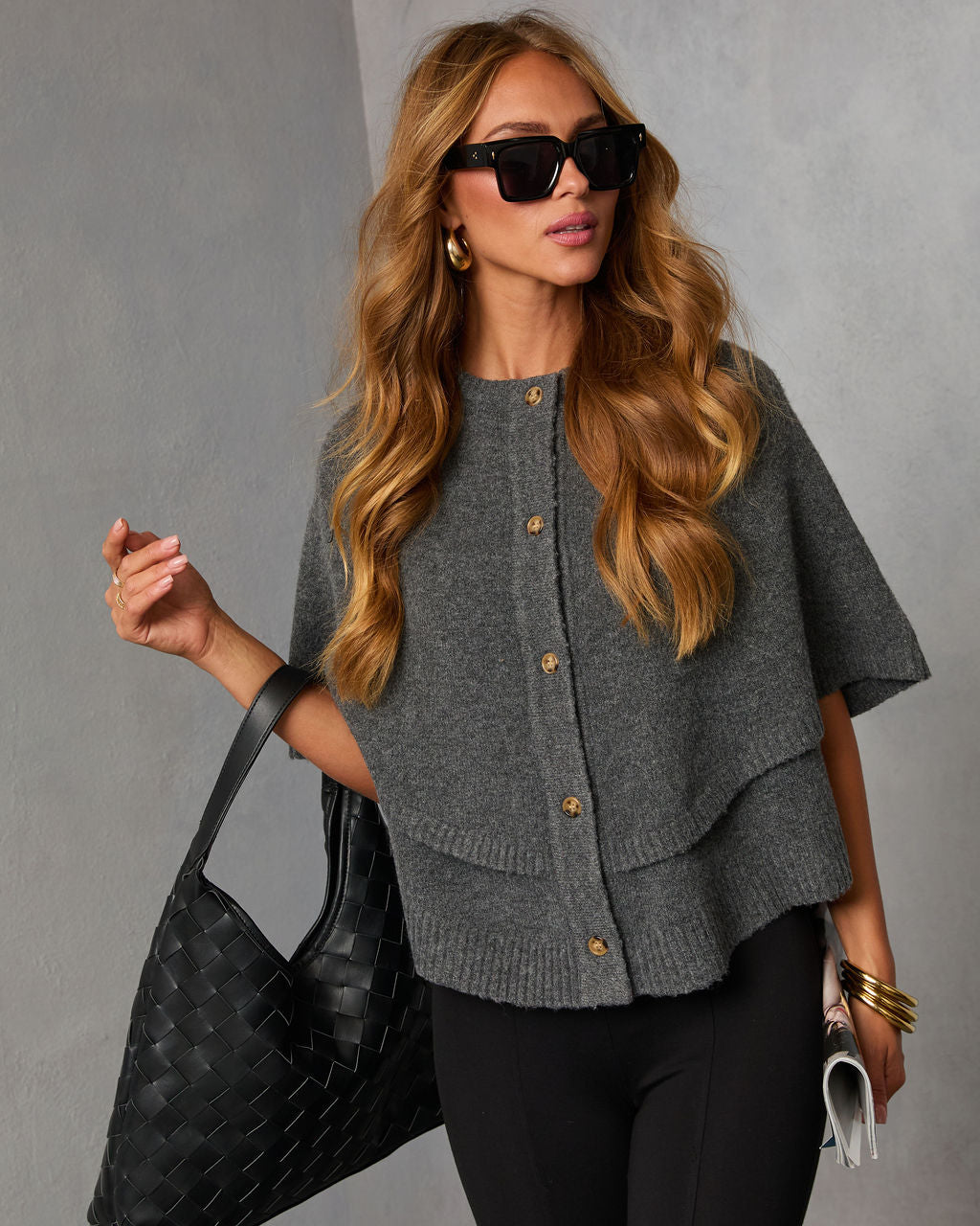 Whispering Oak Knit Caplet Sweater