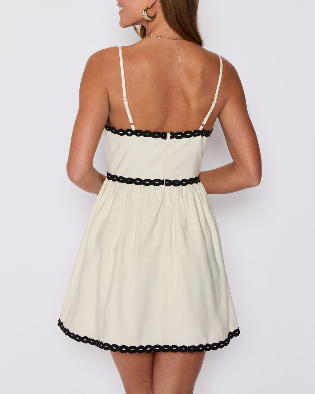 Selena Contrast Trim Mini Dress