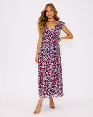 Enchanting Floral Ruffle Maxi Dress