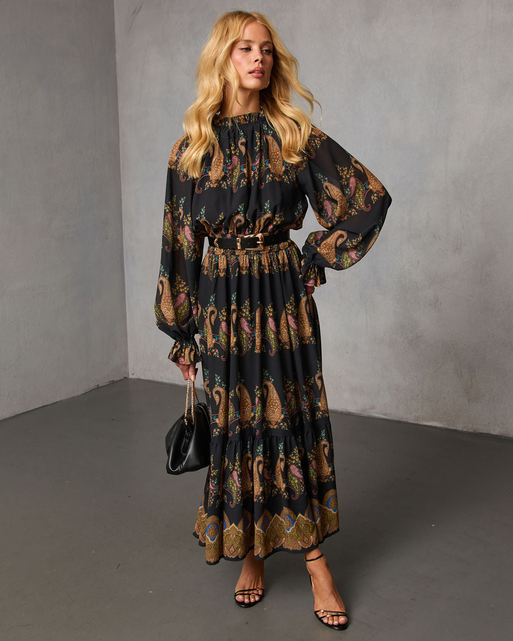 Silent Rue Printed Maxi Dress