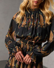 Silent Rue Printed Maxi Dress