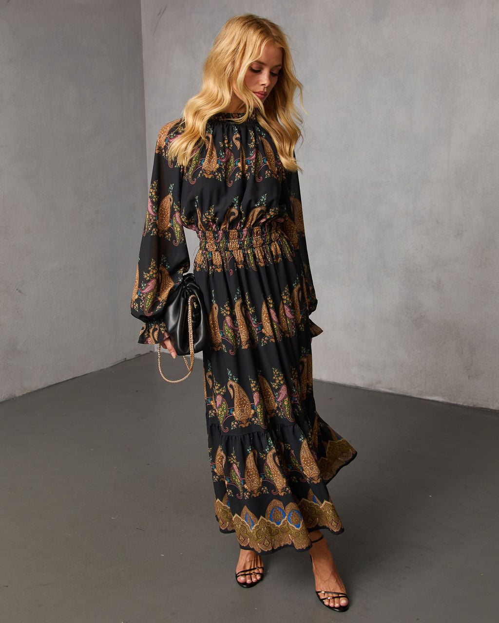 Silent Rue Printed Maxi Dress