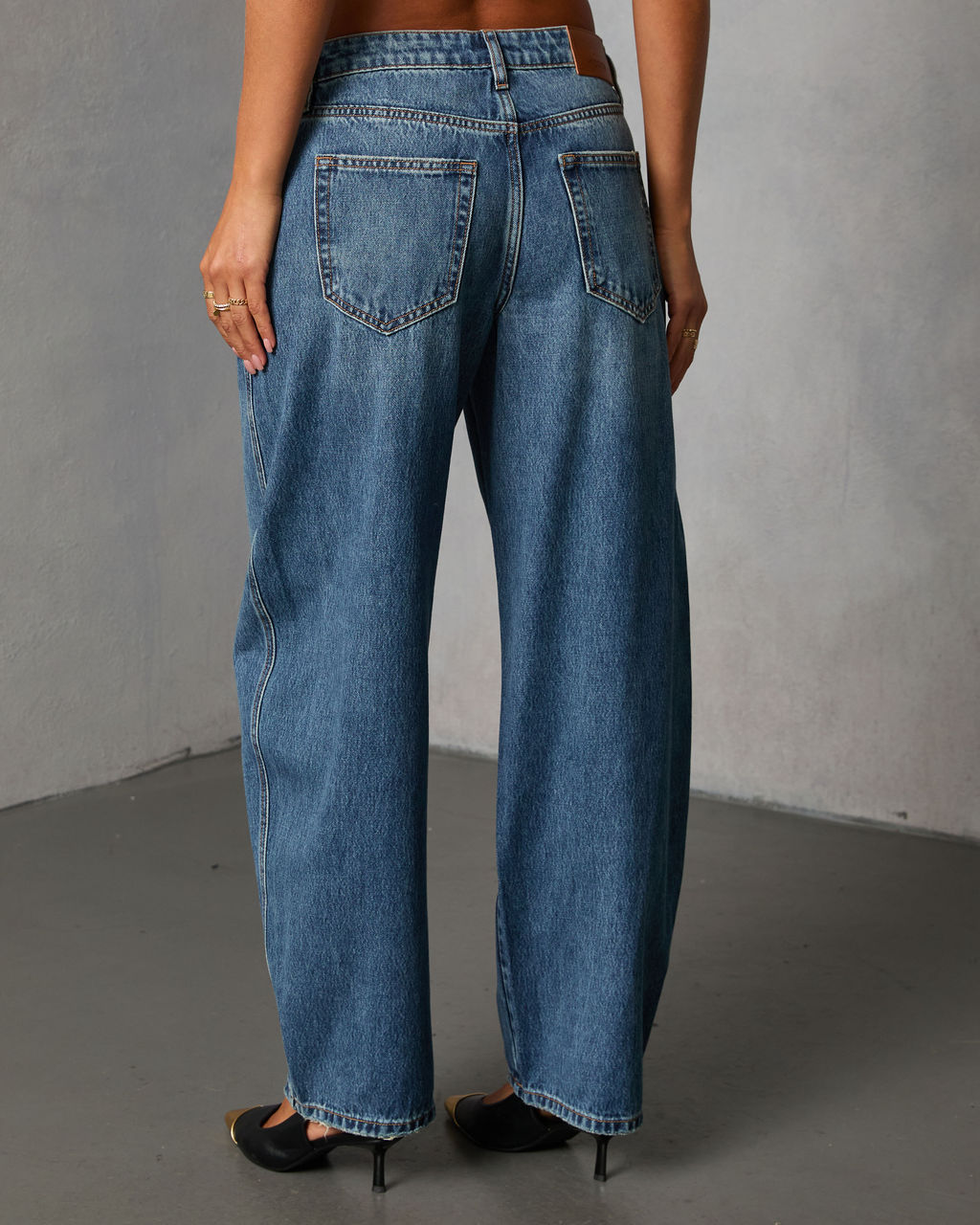 Brambelle Rigid High Rise Barrel Jeans