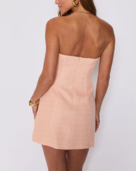 Morgan Tweed Strapless Mini Dress