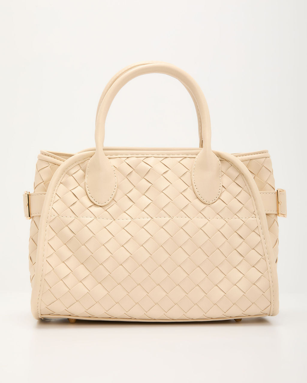 Louien Woven Faux Leather Satchel