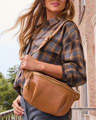 Lennah Woven Leather Belt Bag