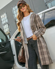 Maplewood Plaid Twofer Hoodie Coat