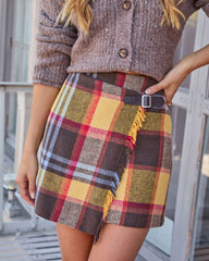 Ronah Plaid Mini Skirt