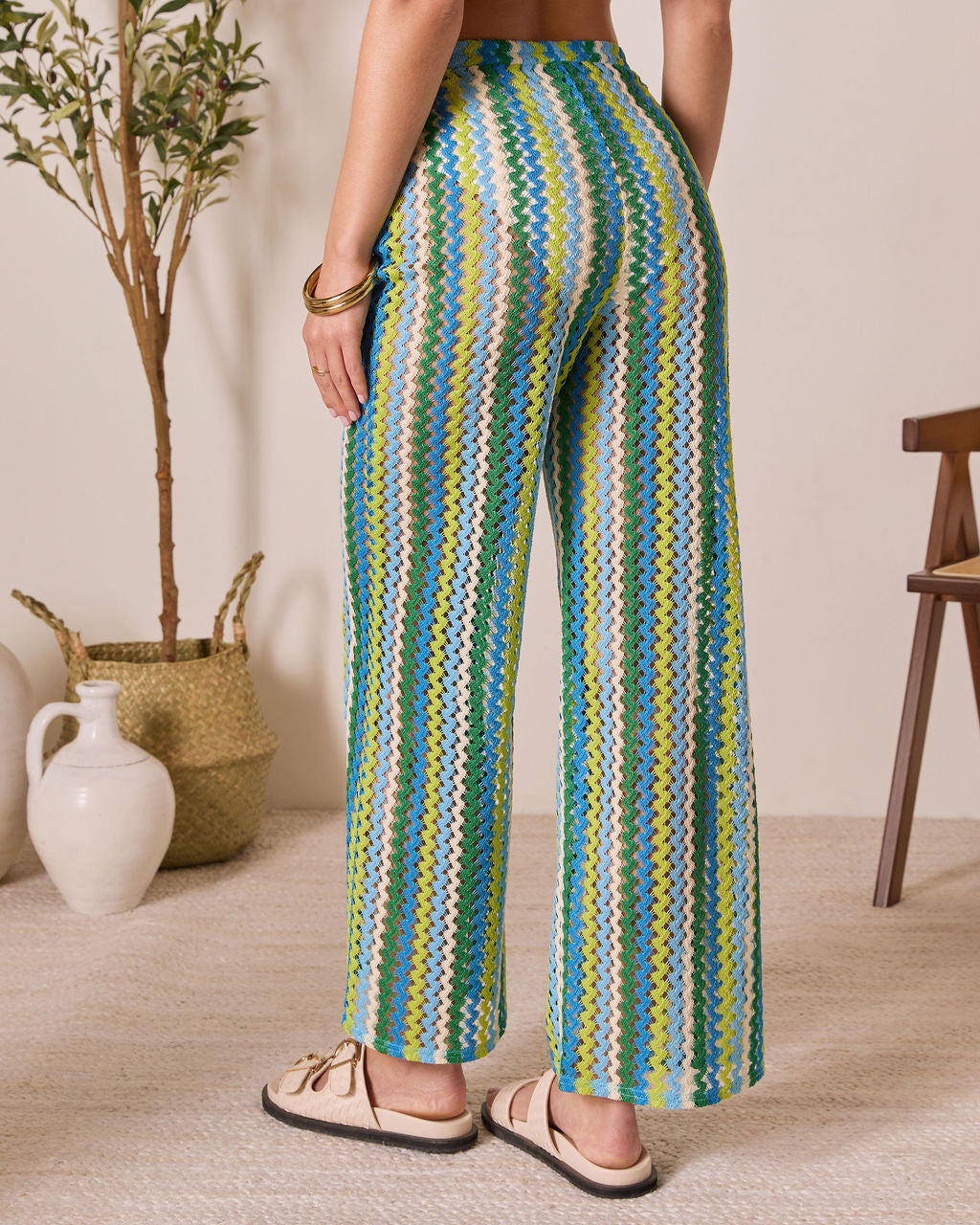 Sunkiss Riviera Chevron Cover Up Pants
