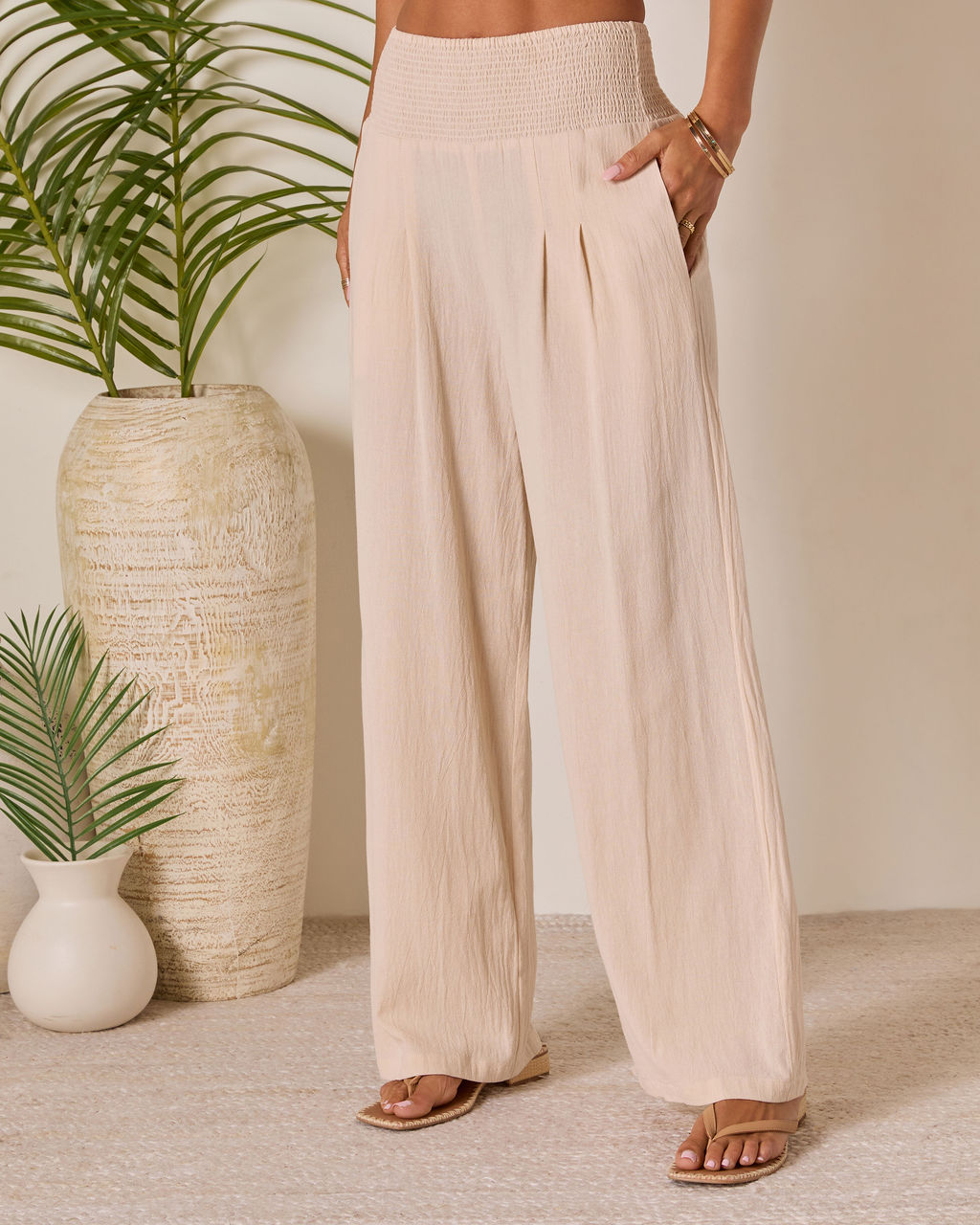 Korien Pleated Wide Leg Pants
