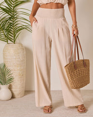 Korien Pleated Wide Leg Pants
