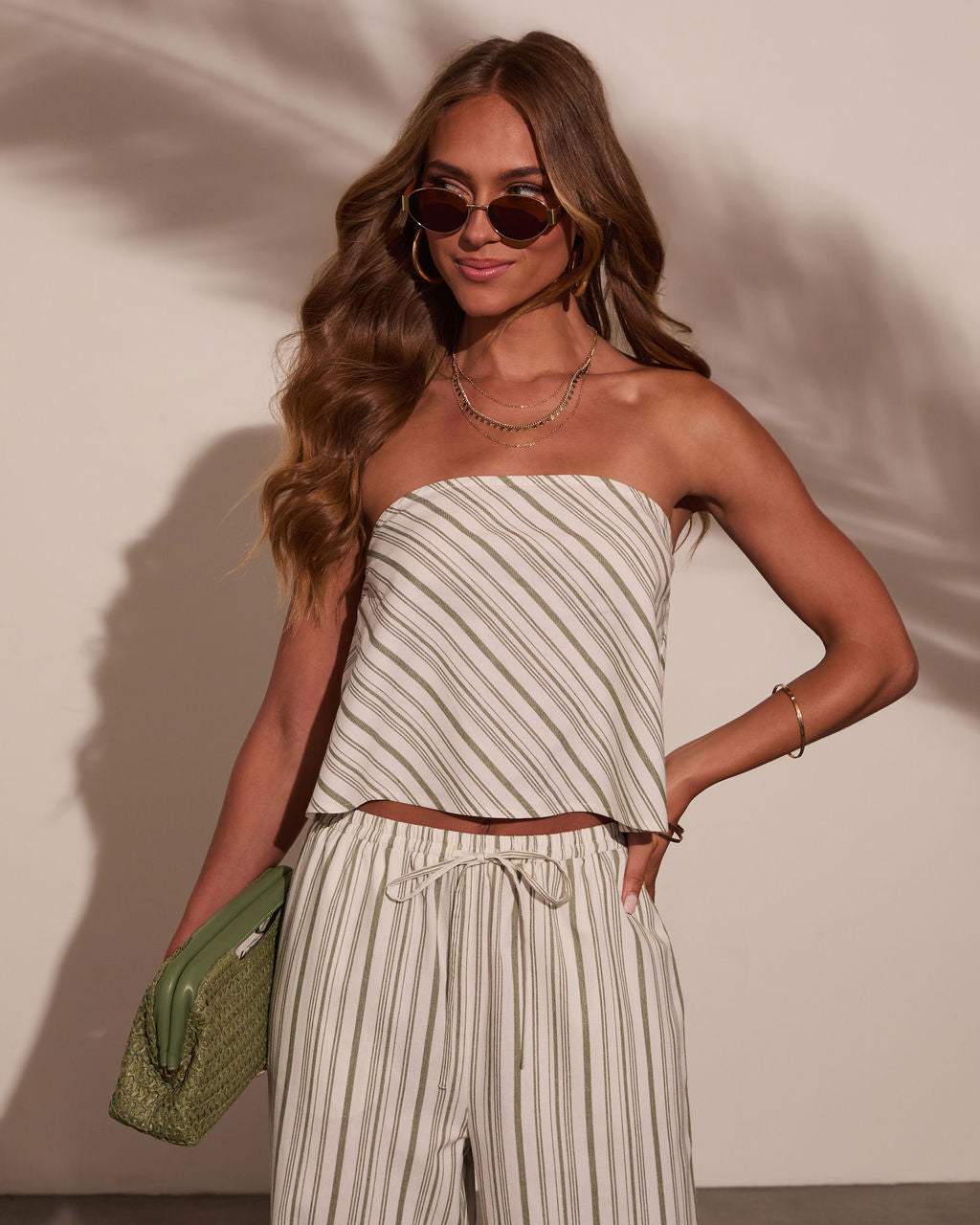 Myah Striped Crop Top