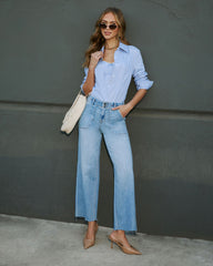 Told You So Striped Collared Shirt