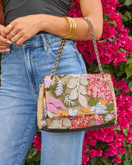 Elenia Embroidered Shoulder Bag