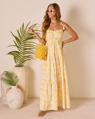 Scenic Views Tiered Floral Maxi Dress