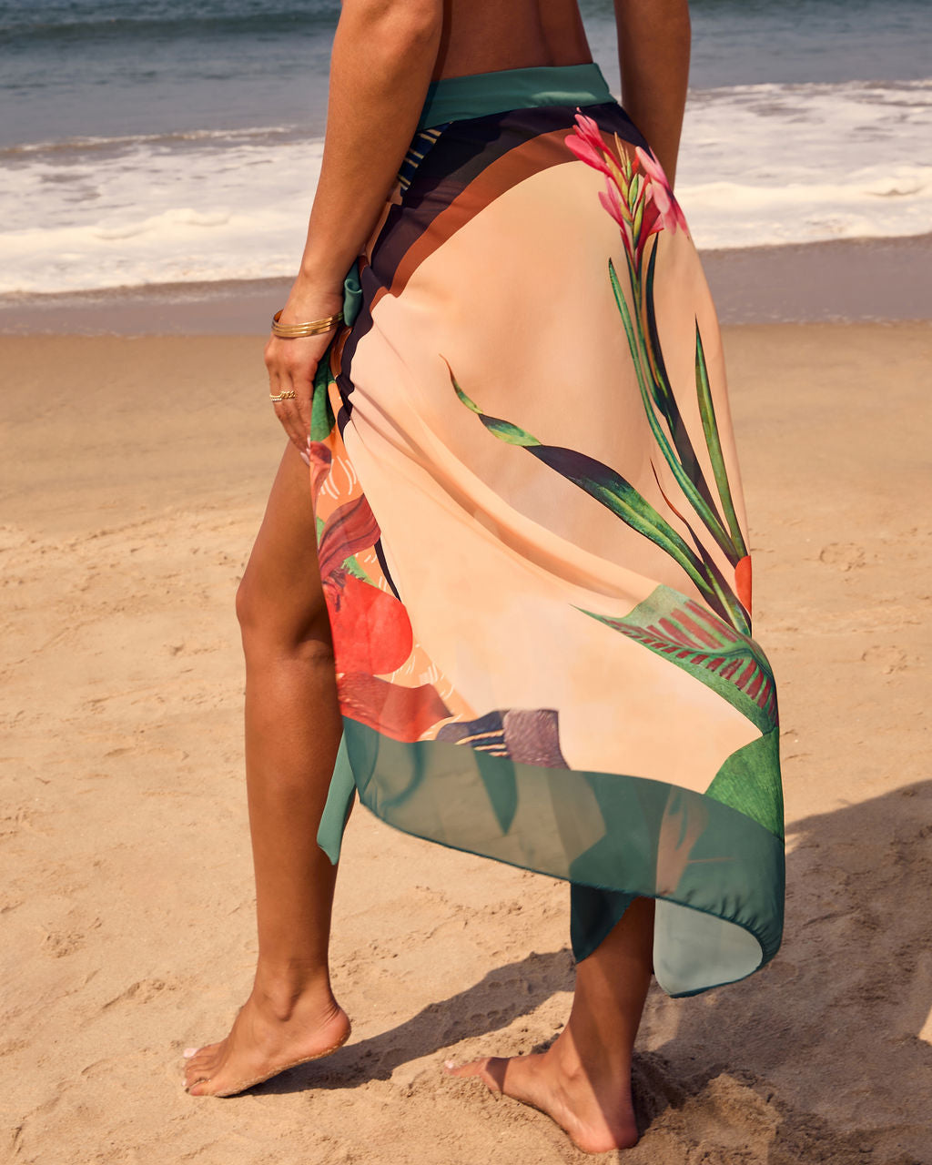 Honeydew Skies Abstract Print Sarong