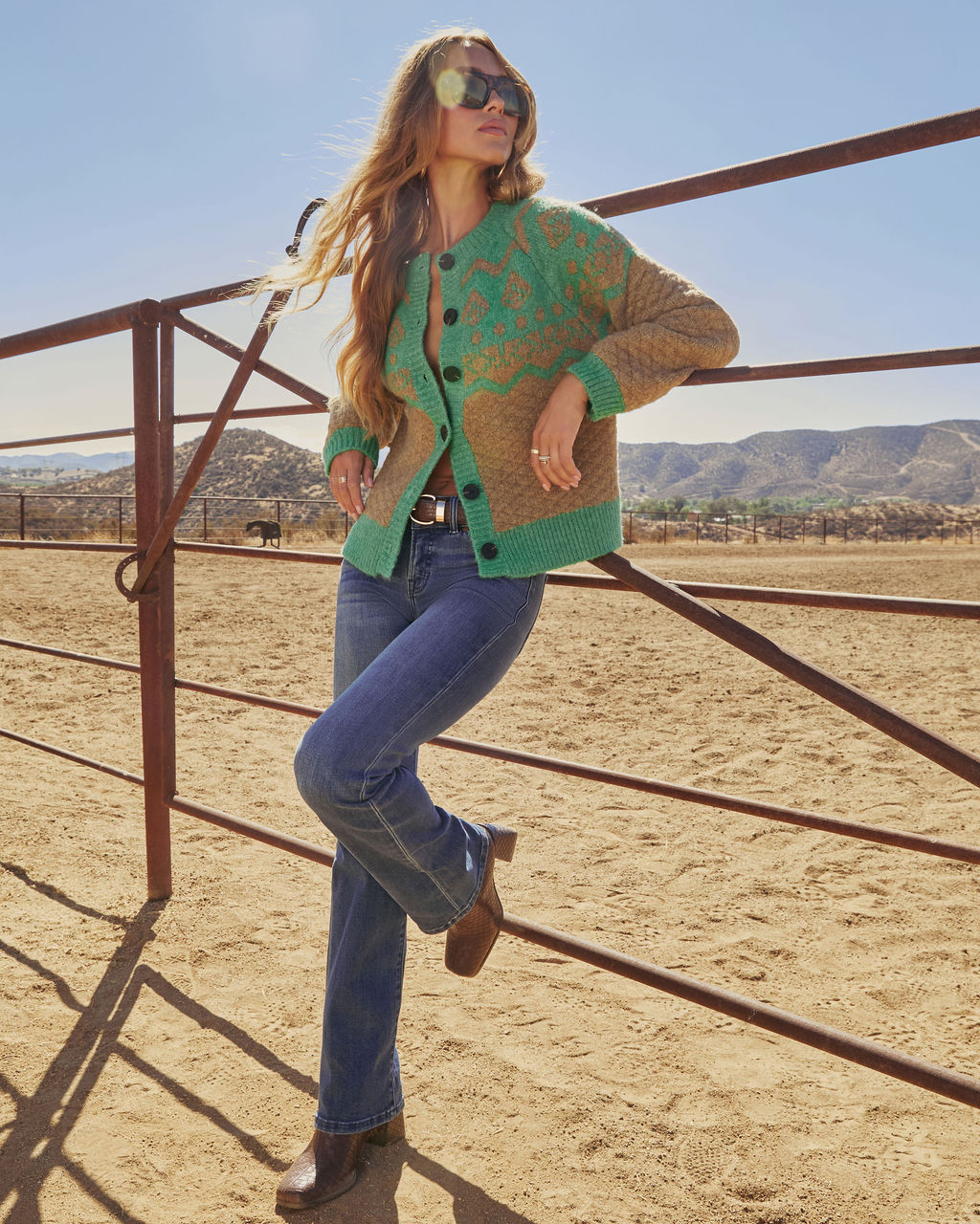 Merris Textured Abstract Knit Cardigan