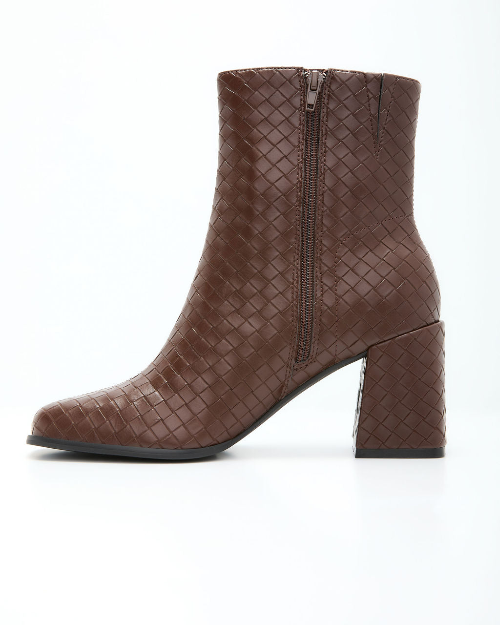 Chanie Woven Leather Booties