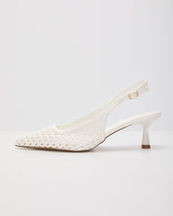 Open Air Slingback Crochet Heels