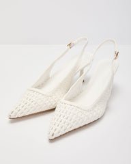 Open Air Slingback Crochet Heels