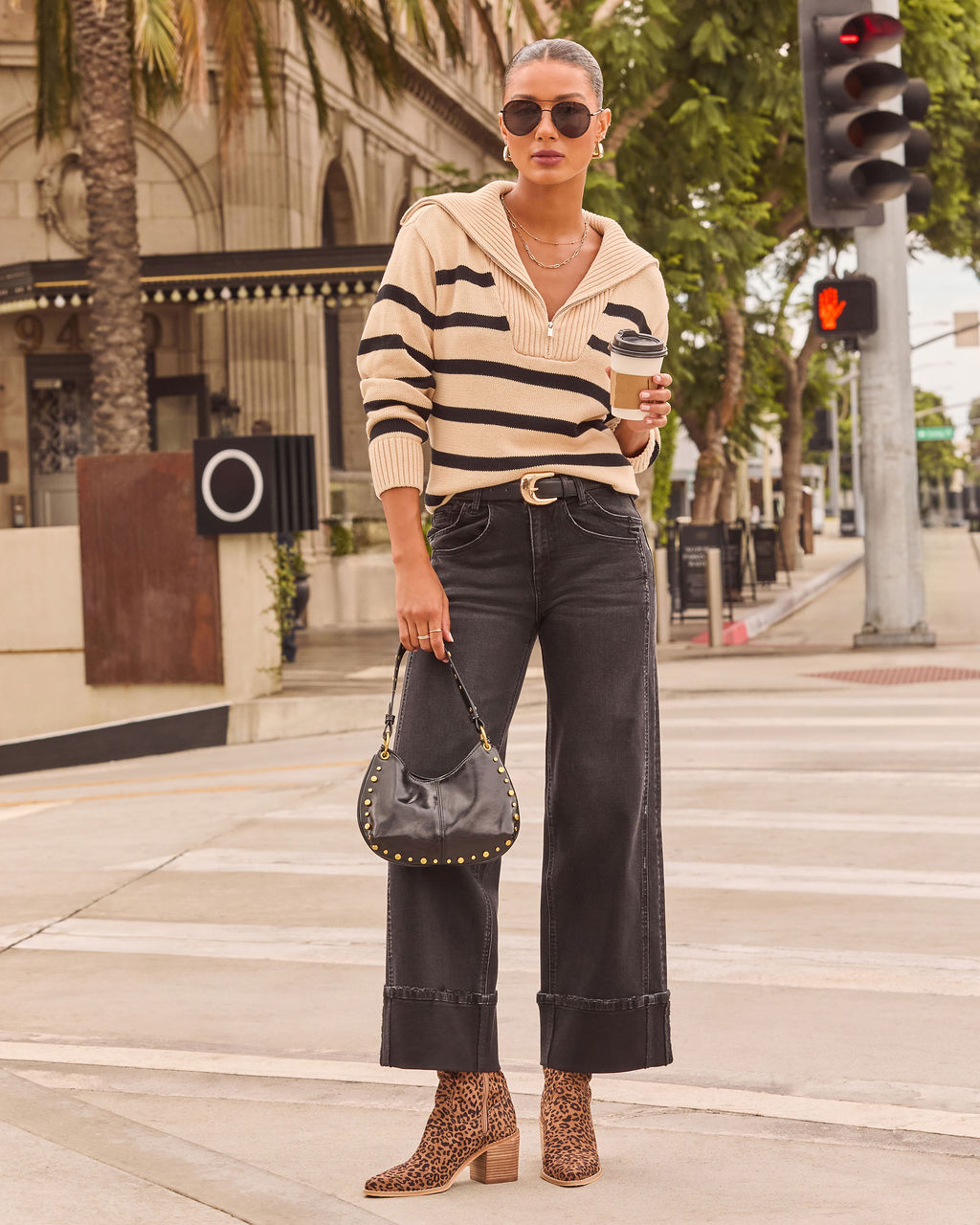 Stylist Stretch Wide Cuffed Jeans