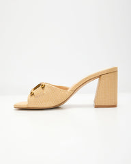Yarah Raffia Horsebit Mule