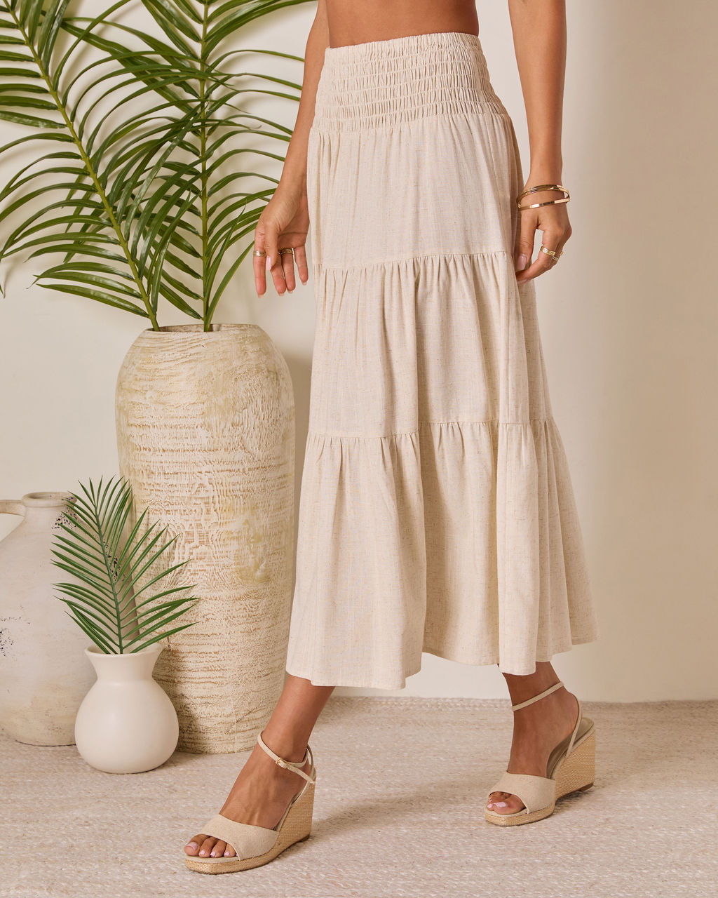 Tauni Tiered Maxi Skirt