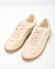 Winslet Lace And Pearl Charm Sneakers