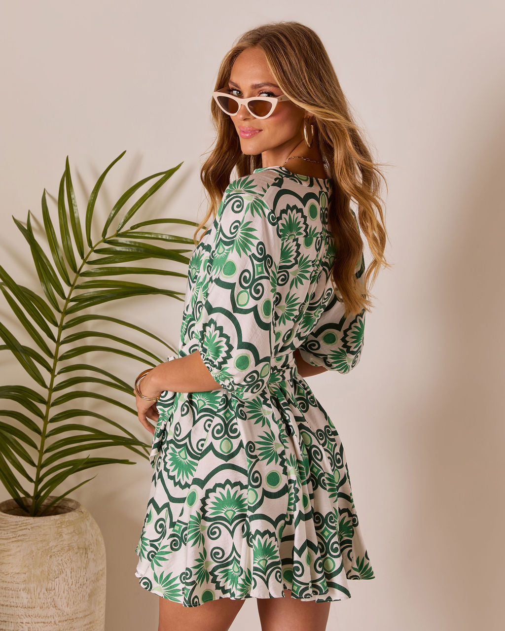 Seabloom Waist Tie Mini Dress