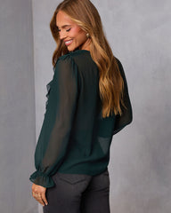 Prunella Ruffle Lace Up Top