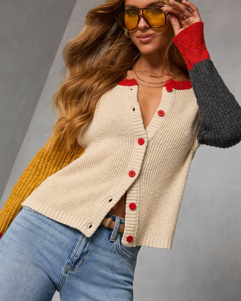Celinda Knit Colorblock Cardigan