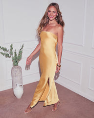 Afternoon Light Strapless Maxi Dress