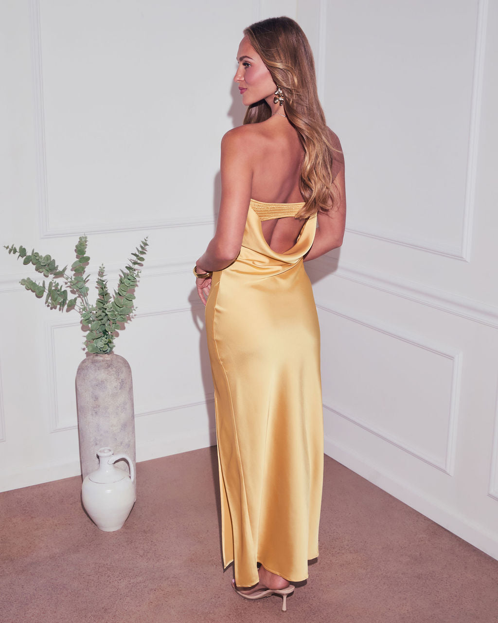 Afternoon Light Strapless Maxi Dress