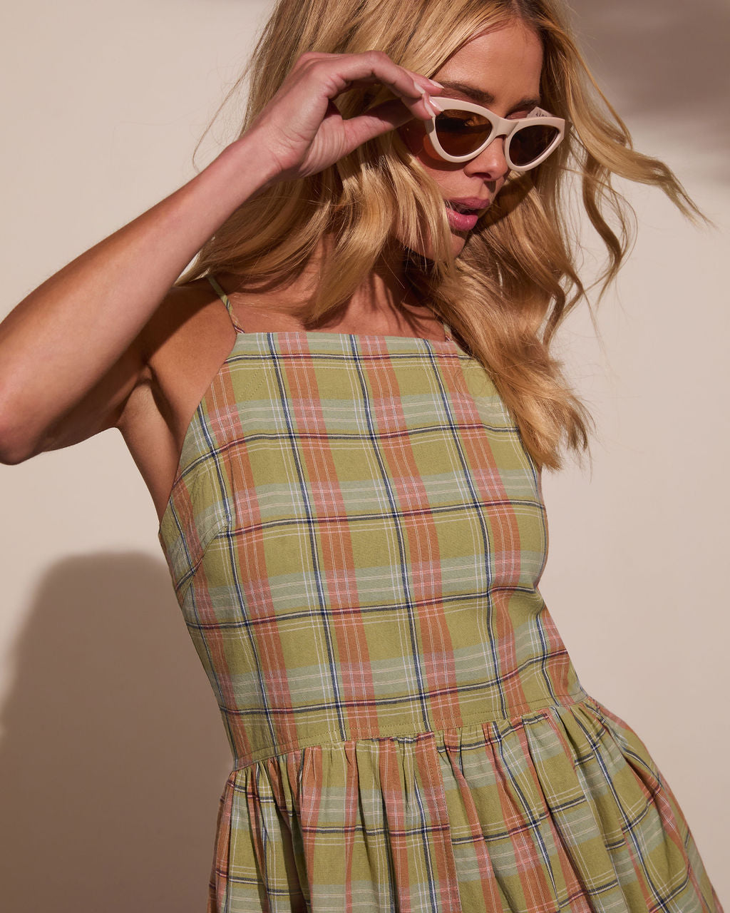 Marbella Plaid Mini Dress