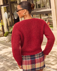 Early Chill Ribbed Knit Cardigan