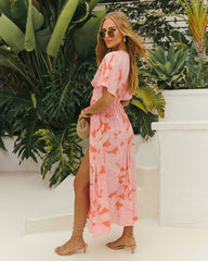 Sunshower Tropical Caftan Maxi Dress