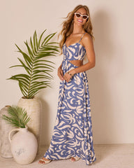 Baja Abstract Cut Out Maxi Dress