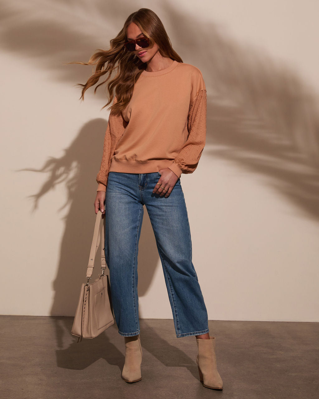 Annalisse Stretch Mid Rise Barrel Jeans