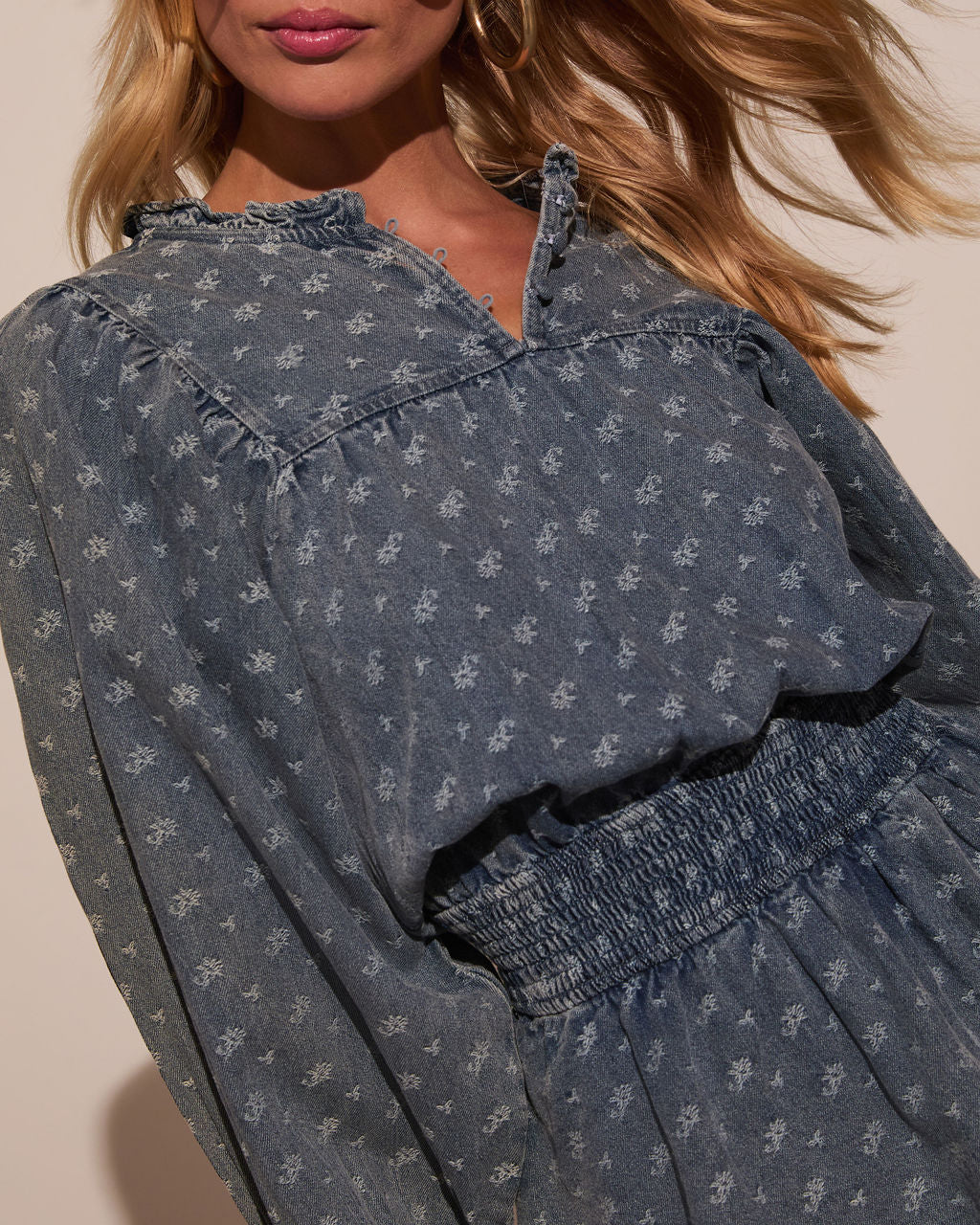 Luzie Tiered Denim Mini Dress