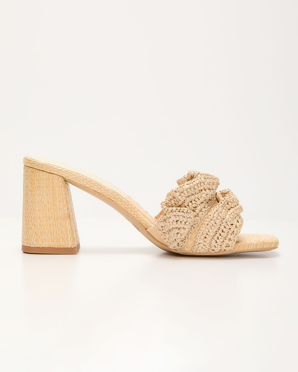 Palm Hour Crochet Gathered Detail Mules