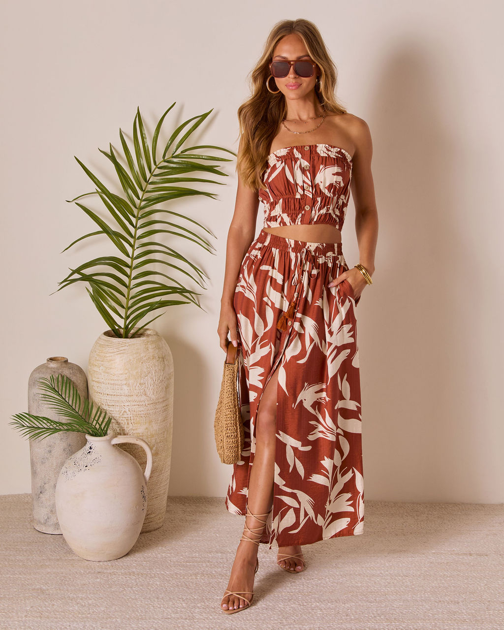 Roslina Tassel Tie Maxi Skirt
