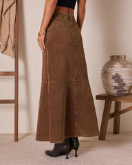 Caresse Corduroy Maxi Skirt
