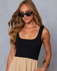 Maxime Knit Cotton Pocketed Midi Dress