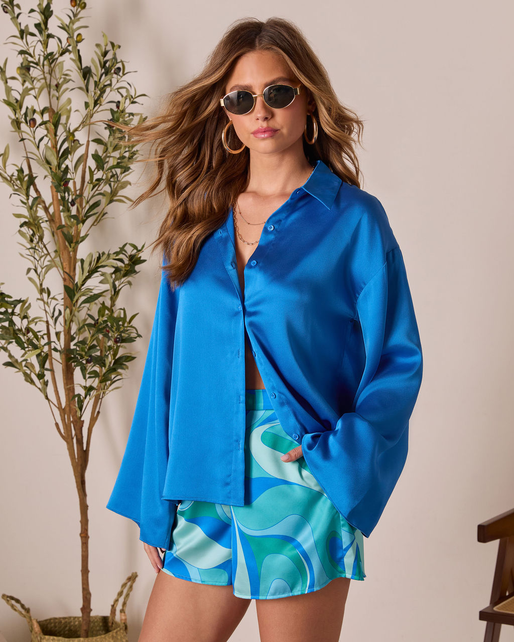 Marenna Long Sleeve Button Down Top