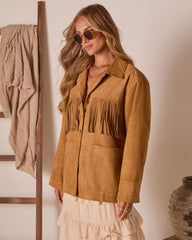 Even Ember Suede Fringe Jacket