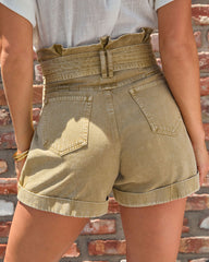 Lanis Belted High Waist Shorts