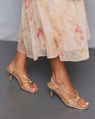 Amberline Strappy Metallic Heels