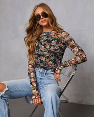 Pretty Vandal Mesh Mock Neck Top