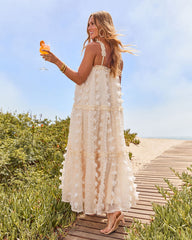 Cross of Sunlight Tulle Maxi Dress